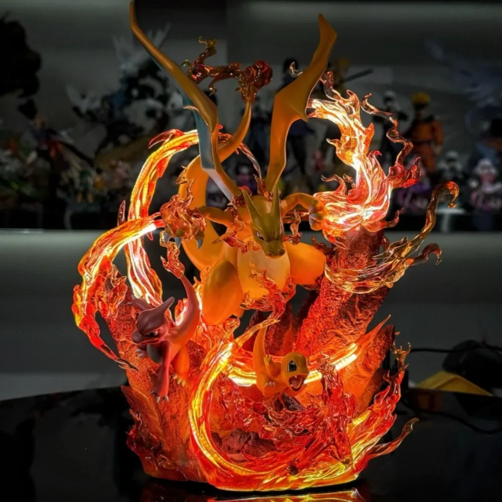 30cm/11.81in Anime Pokemen Figure Charizard Charmander Action Figures Pvc Statue Desktop Ornamen Collection Model Toys Gifts