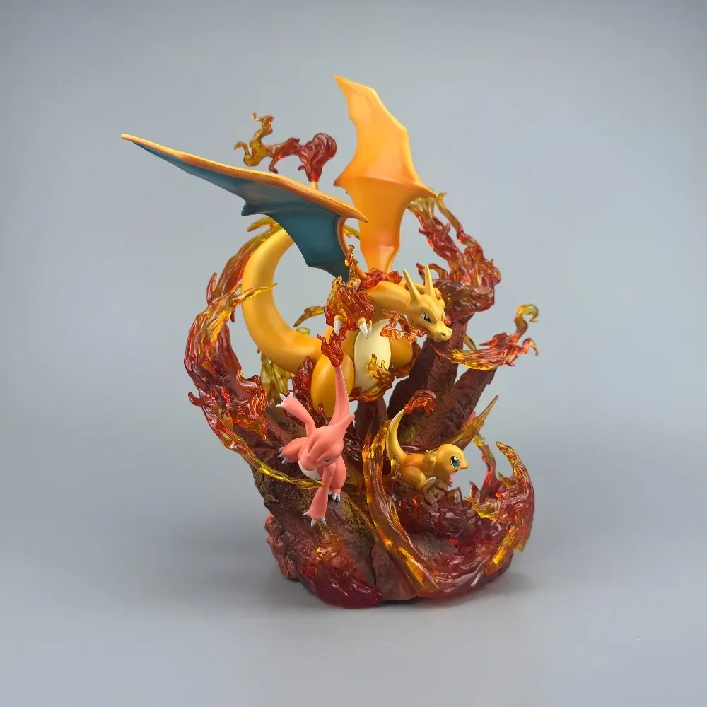30cm/11.81in Anime Pokemen Figure Charizard Charmander Action Figures Pvc Statue Desktop Ornamen Collection Model Toys Gifts