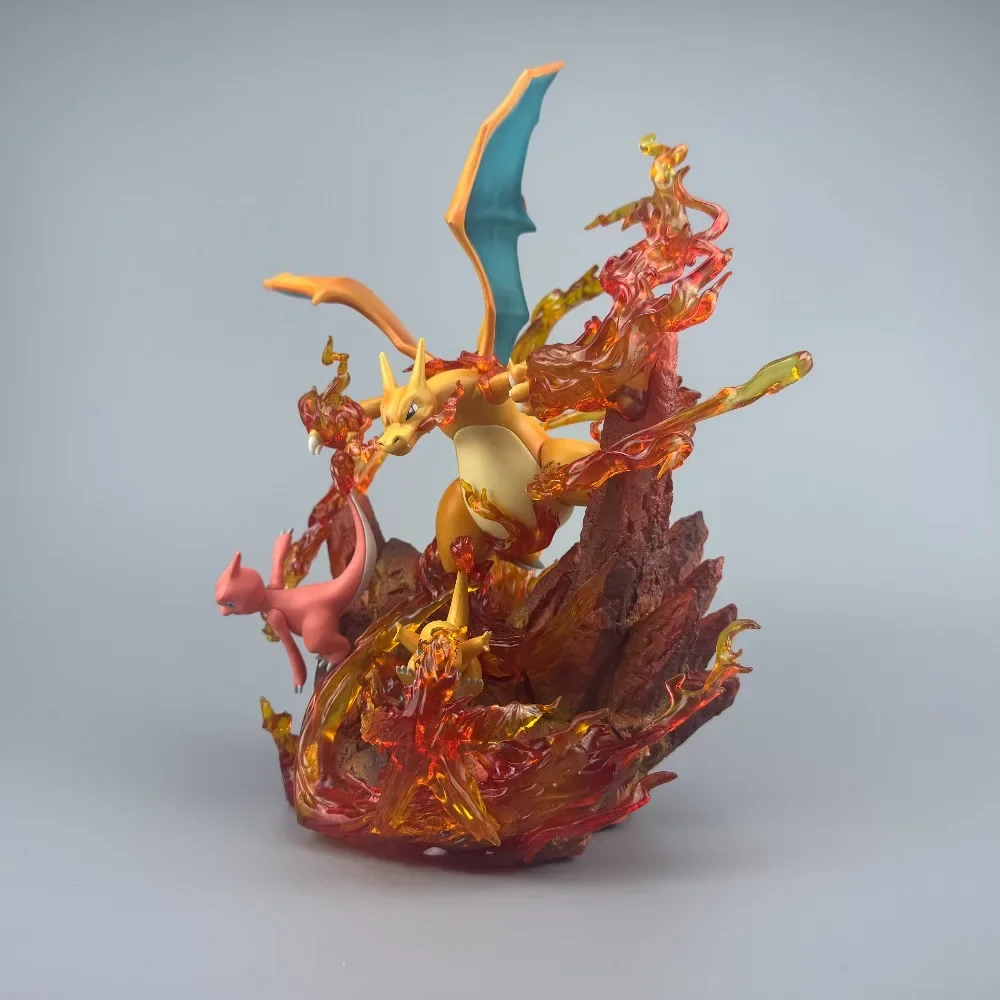 30cm/11.81in Anime Pokemen Figure Charizard Charmander Action Figures Pvc Statue Desktop Ornamen Collection Model Toys Gifts