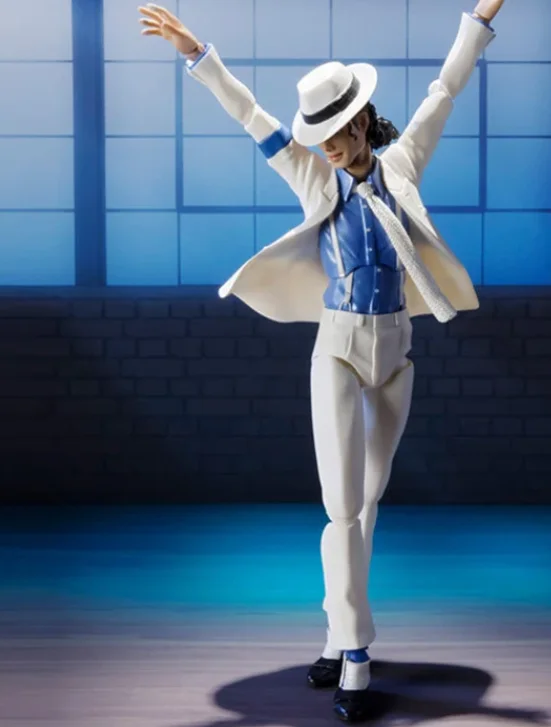 Shfiguarts Michael-Jackson Action Character Model Toy Movable Collectible Moonwalk Pose Home Decoration Gift For Adult Collector