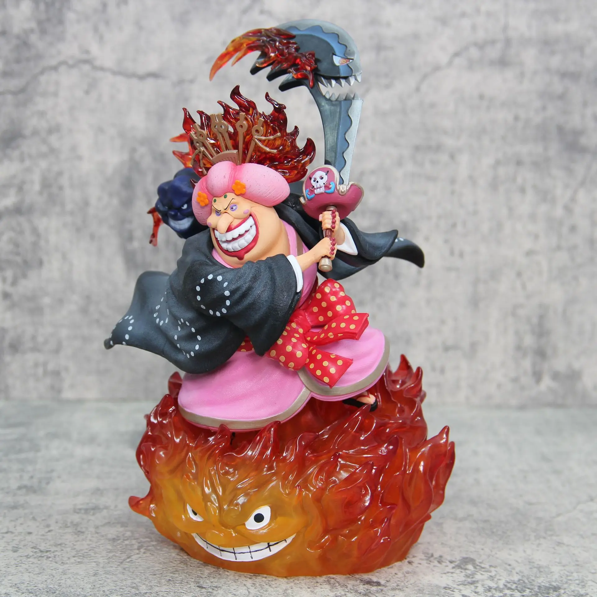26cm ONE PIECE Four Emperor Big Mom Charlotte Linlin Anime Figure Figures Models Gk Statue Models Collectible Ornament Doll Toys