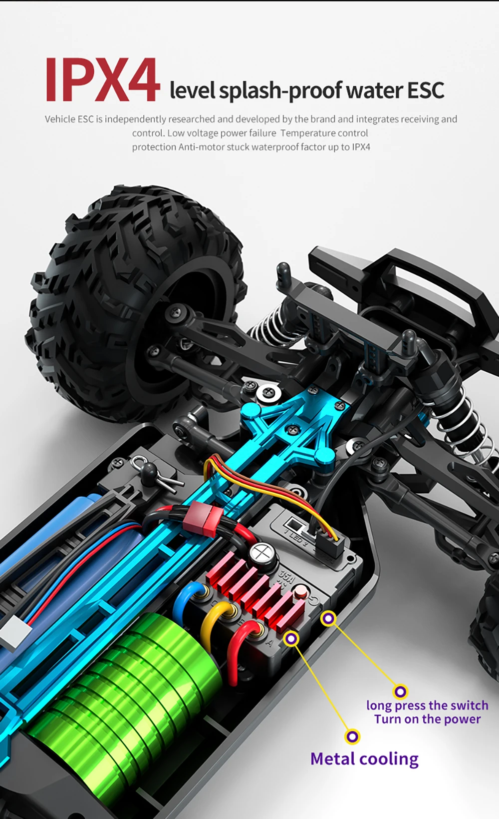Wltoys 16101Pro 16102Pro Rc Car 4X4 70Km/H High Speed Brushless Motor Rc Monster Truck Metal Transmission Esc Ipx4 Off-Road 2.4g Remote Control Car Professional Racing Cars Toy for Adults
