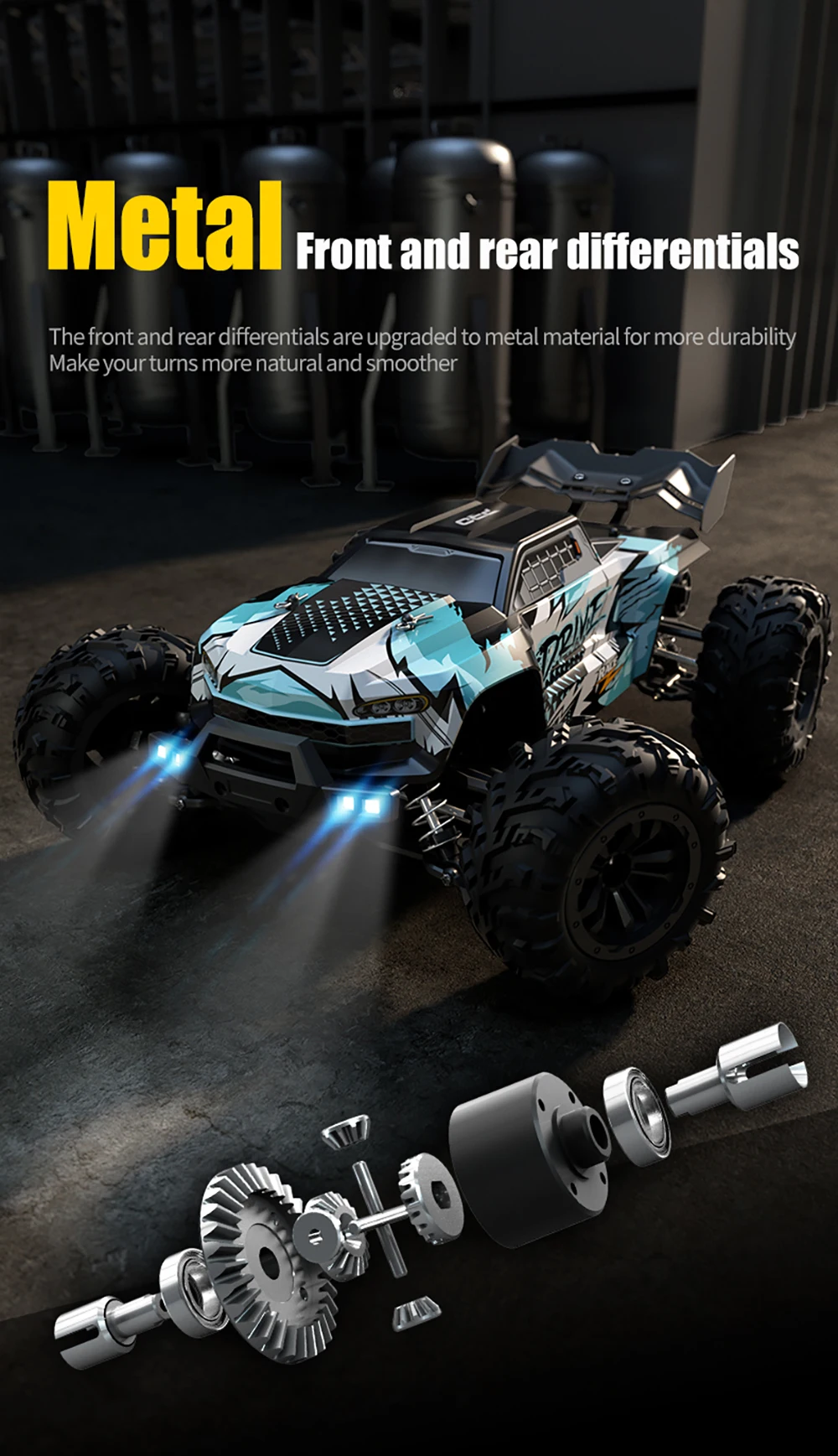 Wltoys 16101Pro 16102Pro Rc Car 4X4 70Km/H High Speed Brushless Motor Rc Monster Truck Metal Transmission Esc Ipx4 Off-Road 2.4g Remote Control Car Professional Racing Cars Toy for Adults