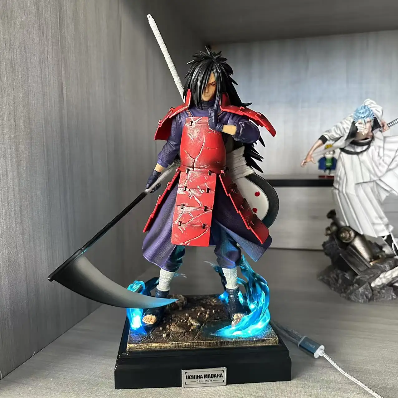Actual Shot Naruto Shippuden Armored Edo Tensei Uchiha Madara GK Statue Trendy Toy Ornament Gift