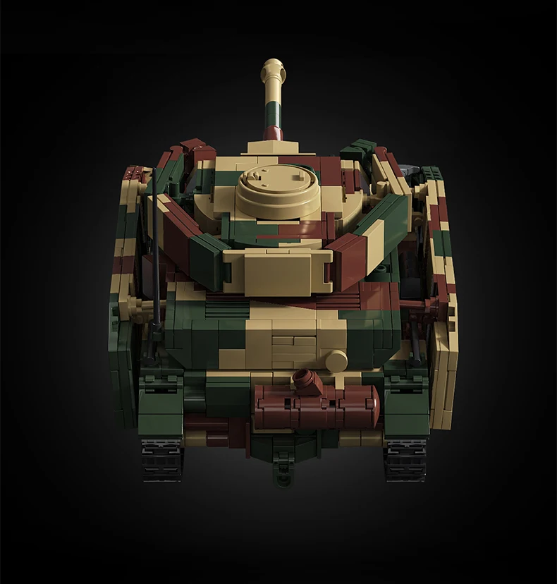 1:28 Heavy Tank Building Toys Armored Vehicle MOC Blocks Sets With Soldier Figures Creative Toys Brick Holiday Gifts 1600+pcs