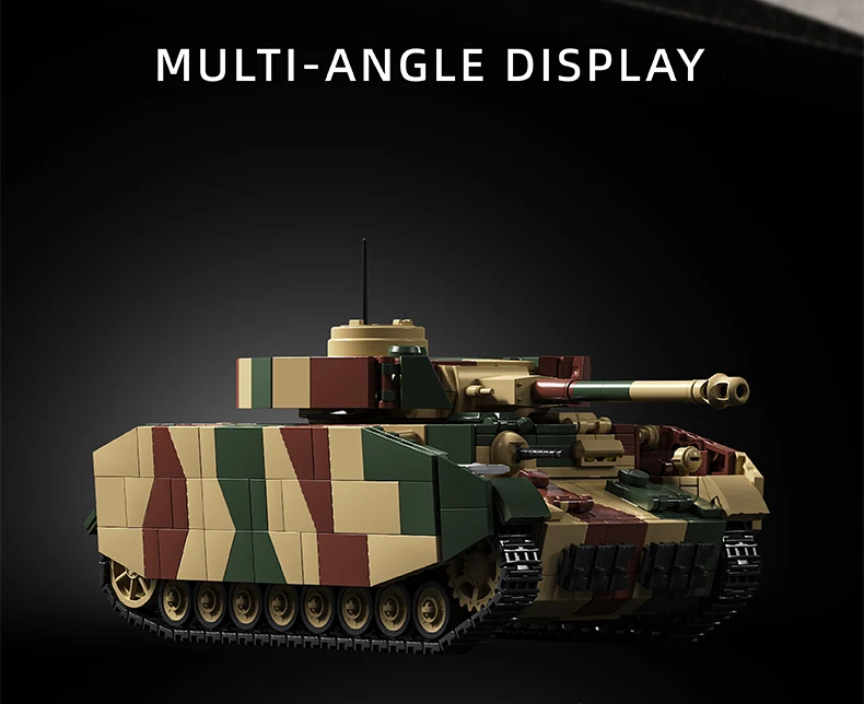 1:28 Heavy Tank Building Toys Armored Vehicle MOC Blocks Sets With Soldier Figures Creative Toys Brick Holiday Gifts 1600+pcs