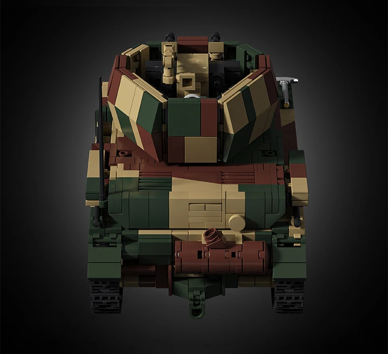 1:28 Heavy Tank Building Toys Armored Vehicle MOC Blocks Sets With Soldier Figures Creative Toys Brick Holiday Gifts 1600+pcs
