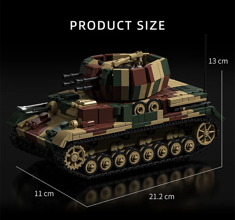 1:28 Heavy Tank Building Toys Armored Vehicle MOC Blocks Sets With Soldier Figures Creative Toys Brick Holiday Gifts 1600+pcs