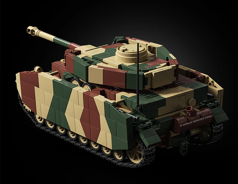 1:28 Heavy Tank Building Toys Armored Vehicle MOC Blocks Sets With Soldier Figures Creative Toys Brick Holiday Gifts 1600+pcs