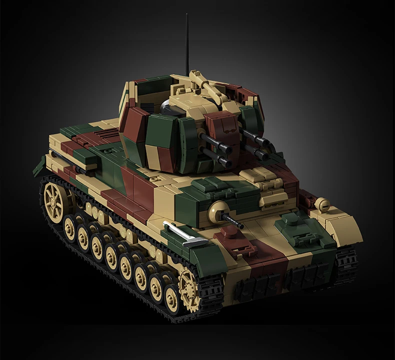 1:28 Heavy Tank Building Toys Armored Vehicle MOC Blocks Sets With Soldier Figures Creative Toys Brick Holiday Gifts 1600+pcs