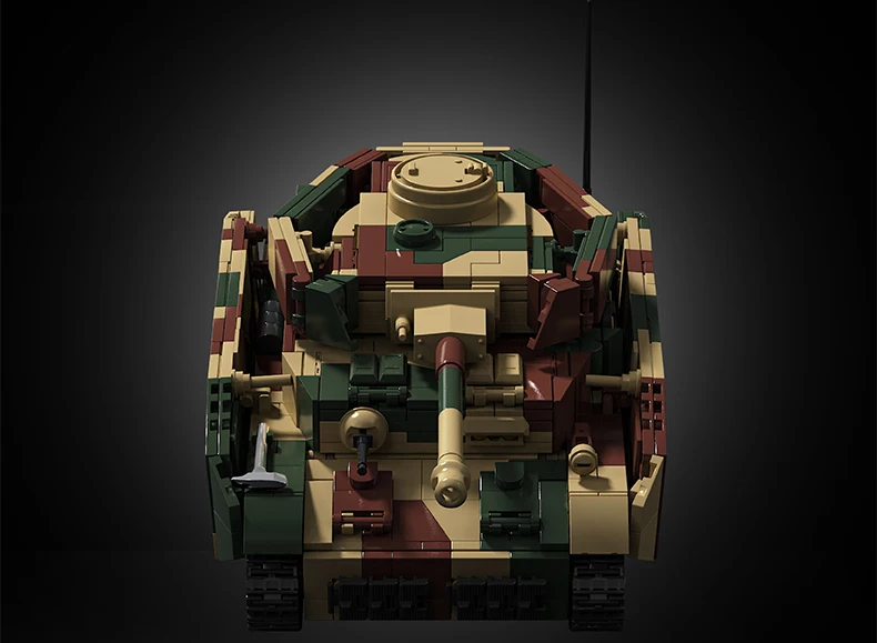 1:28 Heavy Tank Building Toys Armored Vehicle MOC Blocks Sets With Soldier Figures Creative Toys Brick Holiday Gifts 1600+pcs