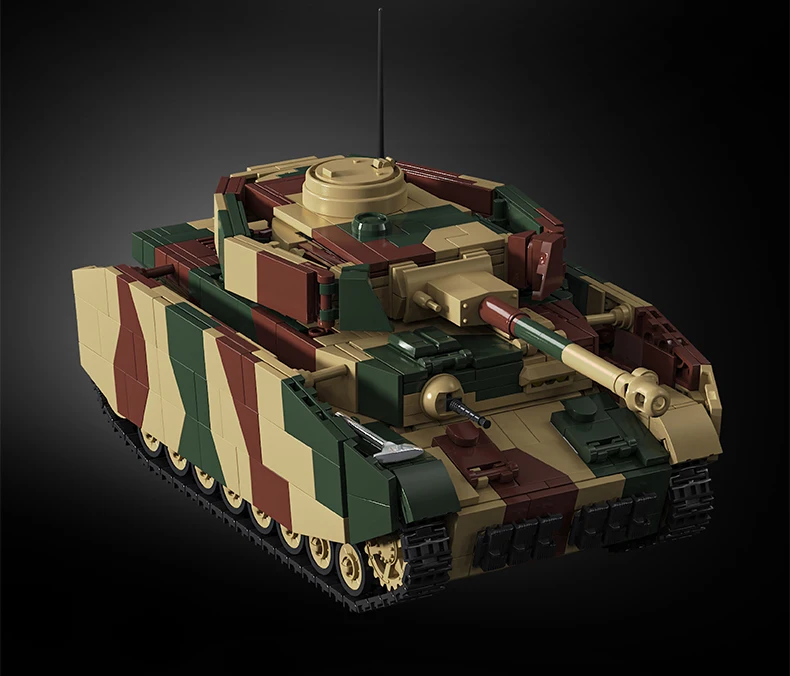 1:28 Heavy Tank Building Toys Armored Vehicle MOC Blocks Sets With Soldier Figures Creative Toys Brick Holiday Gifts 1600+pcs