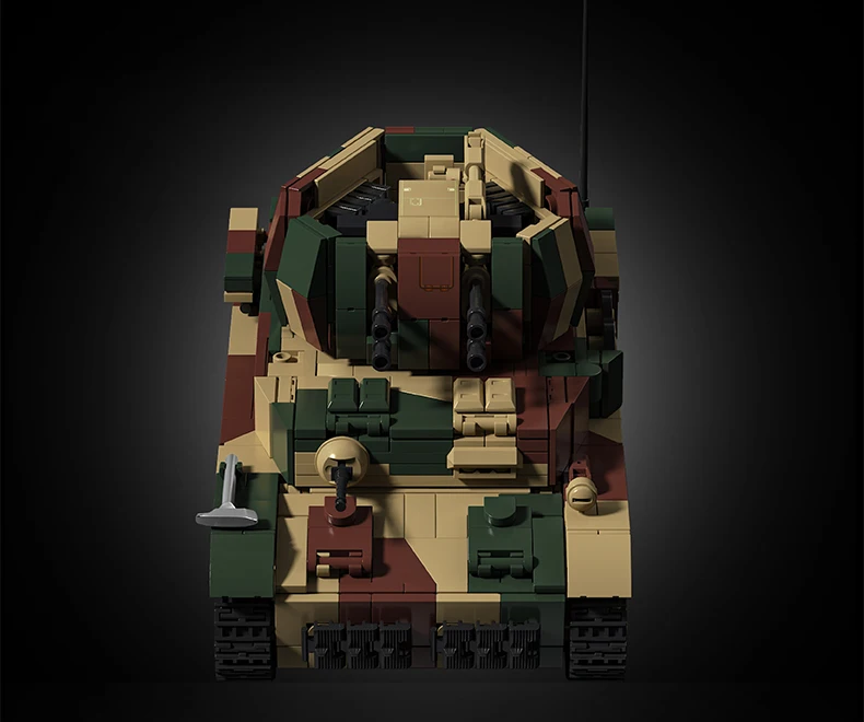 1:28 Heavy Tank Building Toys Armored Vehicle MOC Blocks Sets With Soldier Figures Creative Toys Brick Holiday Gifts 1600+pcs