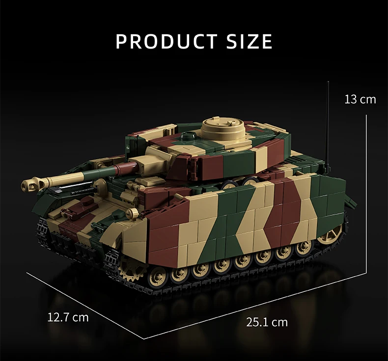 1:28 Heavy Tank Building Toys Armored Vehicle MOC Blocks Sets With Soldier Figures Creative Toys Brick Holiday Gifts 1600+pcs