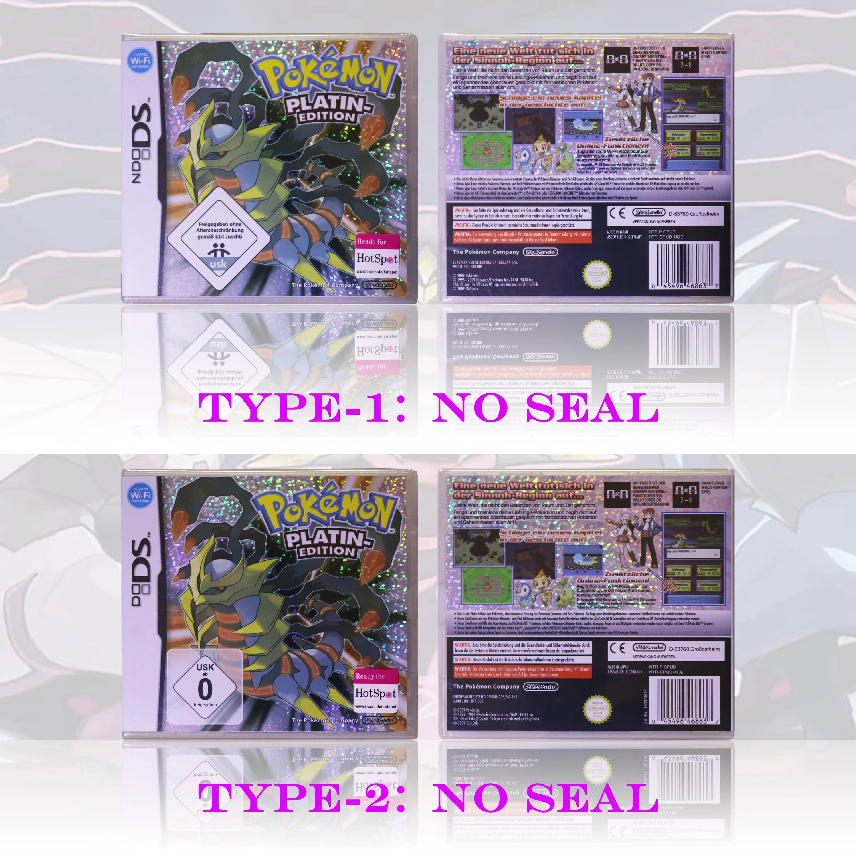 NOE Version Pokémon Platin-Edition New Sealed Package DS Video Game Card With Box and Manuals For DS 2DS 3DS Console