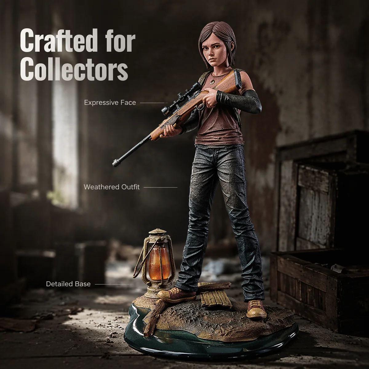 The Last of Us Ellie Figure, American Apocalyptic Ellie Doll, Game Peripheral Ornament Model Collection Gift