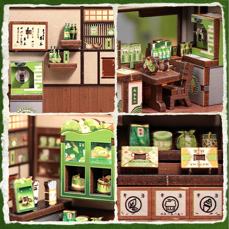 CUTEBEE Book Nook Kit DIY Wooden Doll House Miniature Model for Amazing Gifts Japanese Style