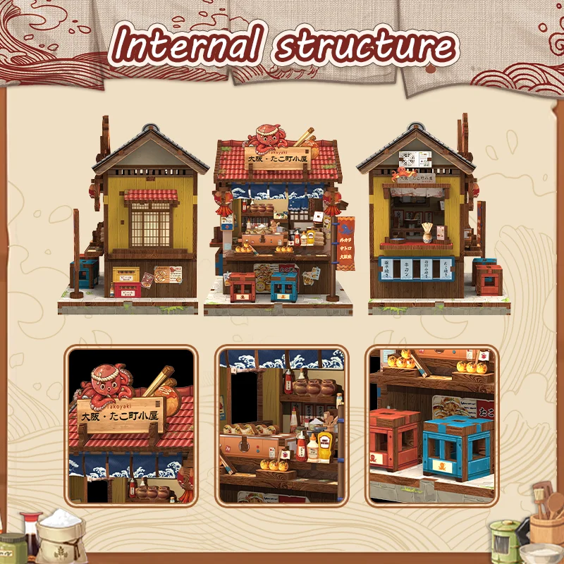 CUTEBEE Book Nook Kit DIY Wooden Doll House Miniature Model for Amazing Gifts Japanese Style