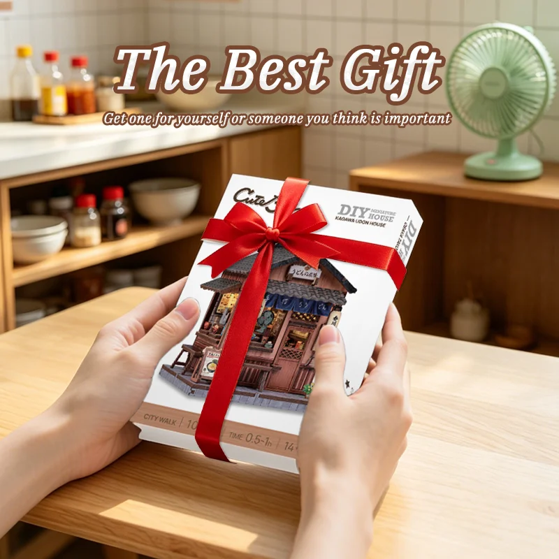 CUTEBEE Book Nook Kit DIY Wooden Doll House Miniature Model for Amazing Gifts Japanese Style