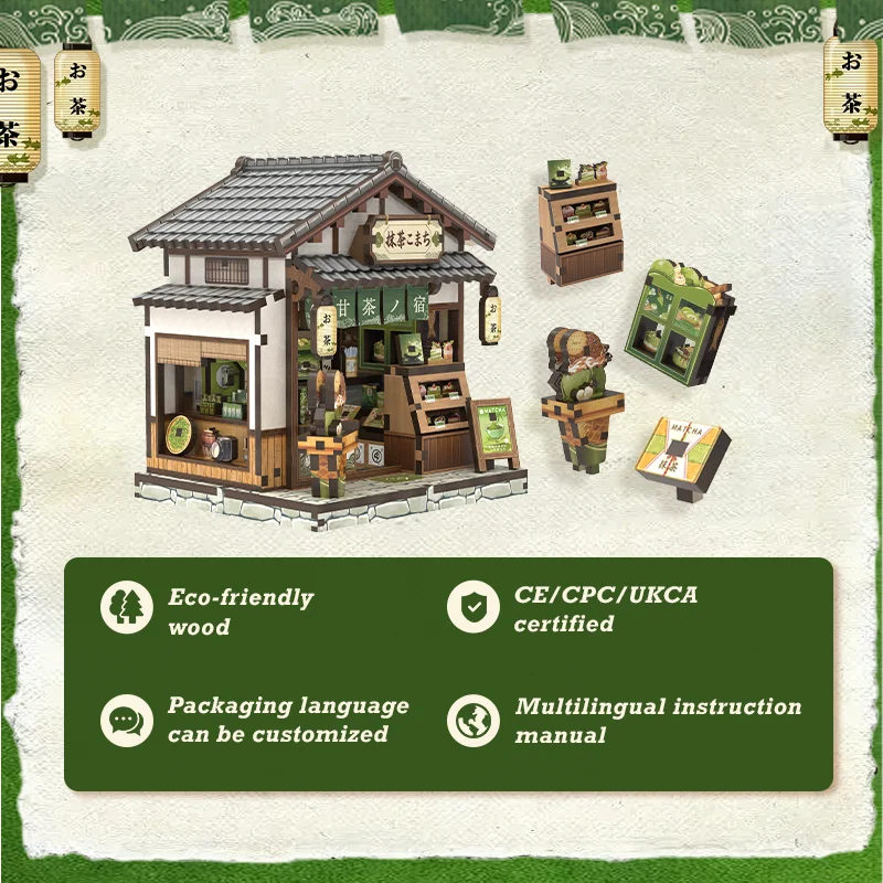CUTEBEE Book Nook Kit DIY Wooden Doll House Miniature Model for Amazing Gifts Japanese Style