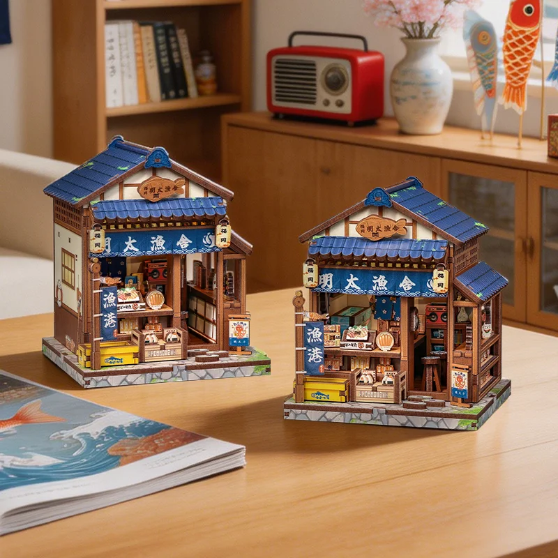 CUTEBEE Book Nook Kit DIY Wooden Doll House Miniature Model for Amazing Gifts Japanese Style