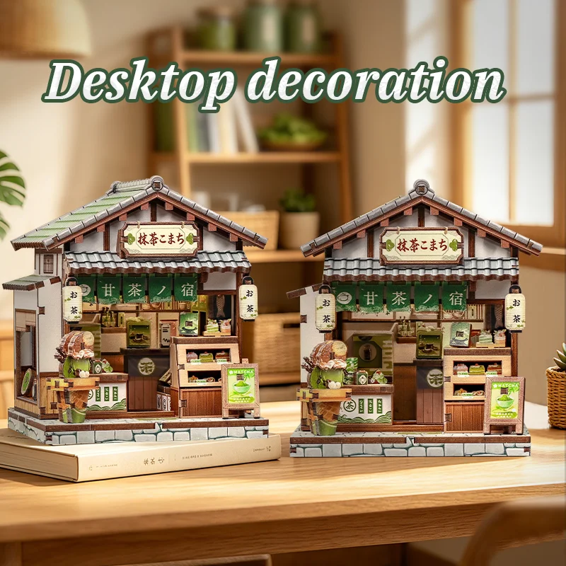 CUTEBEE Book Nook Kit DIY Wooden Doll House Miniature Model for Amazing Gifts Japanese Style
