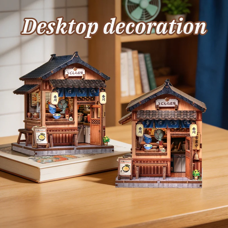 CUTEBEE Book Nook Kit DIY Wooden Doll House Miniature Model for Amazing Gifts Japanese Style