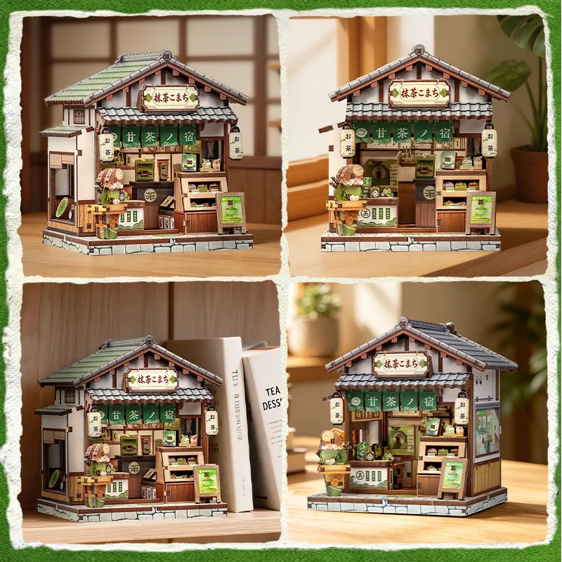 CUTEBEE Book Nook Kit DIY Wooden Doll House Miniature Model for Amazing Gifts Japanese Style