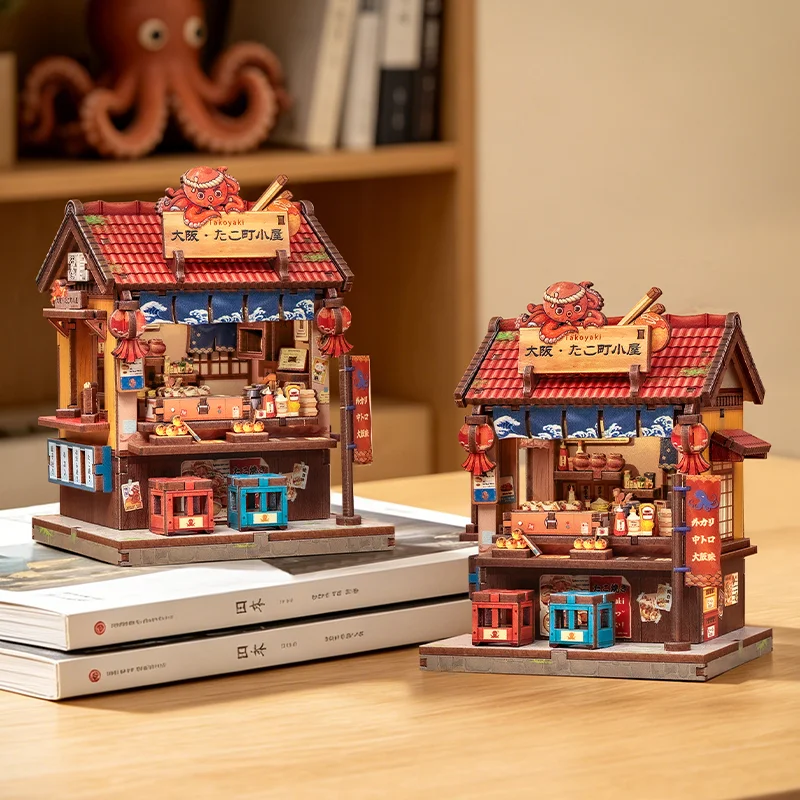 CUTEBEE Book Nook Kit DIY Wooden Doll House Miniature Model for Amazing Gifts Japanese Style