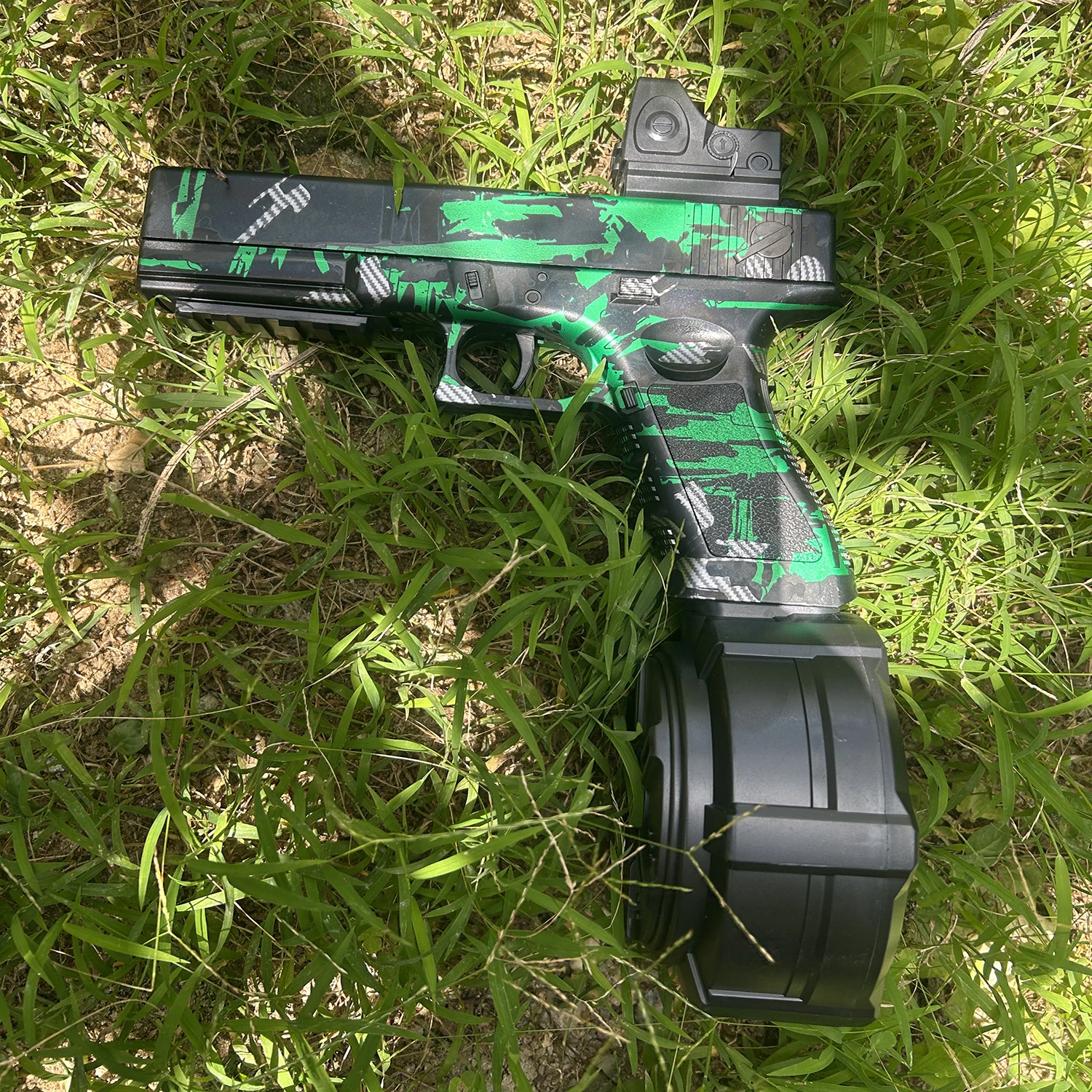 2026 New Model G17 Toy Gun Camouflage New Style with Electric and Manual Two-In-One Function, with 3.7V Lithium Battery and Charging Cable, Magazine and Bullets