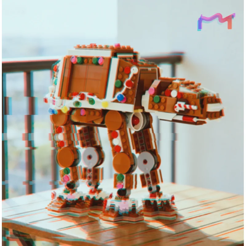 In Stock 2026 New Gingerbread At-at Walker With Figures Model Toys Diy Toys Building Blocks For Adults Christmas Birthday Gifts
