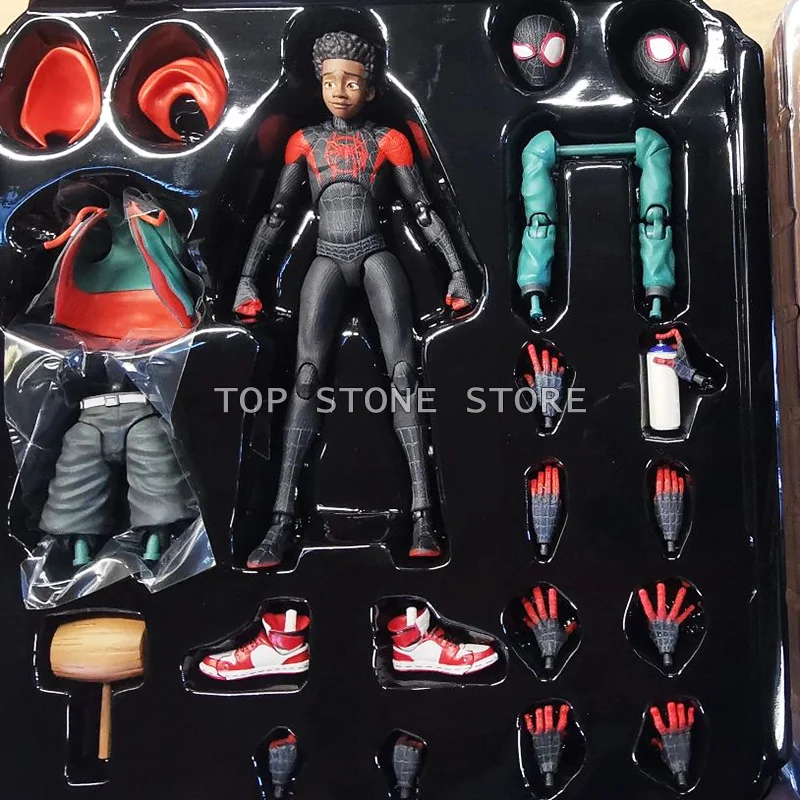 13cm Sentinel Miles Morales Action Figure Model Toys PVC Collection Sv Action Spider Brand New Day Figures