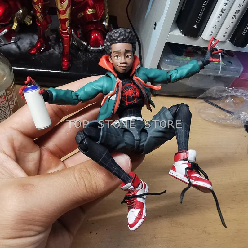 13cm Sentinel Miles Morales Action Figure Model Toys PVC Collection Sv Action Spider Brand New Day Figures