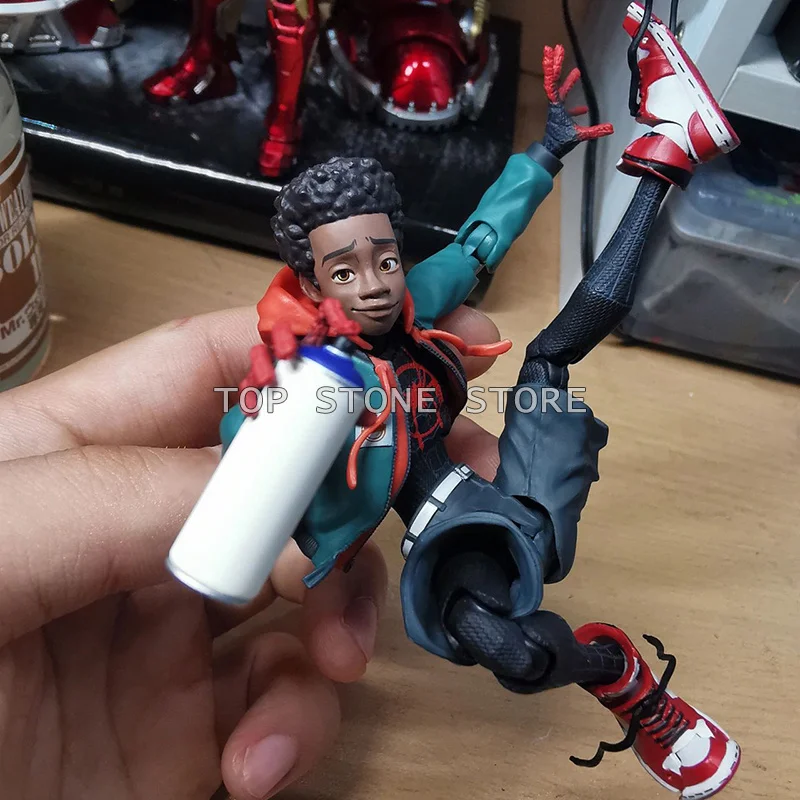13cm Sentinel Miles Morales Action Figure Model Toys PVC Collection Sv Action Spider Brand New Day Figures