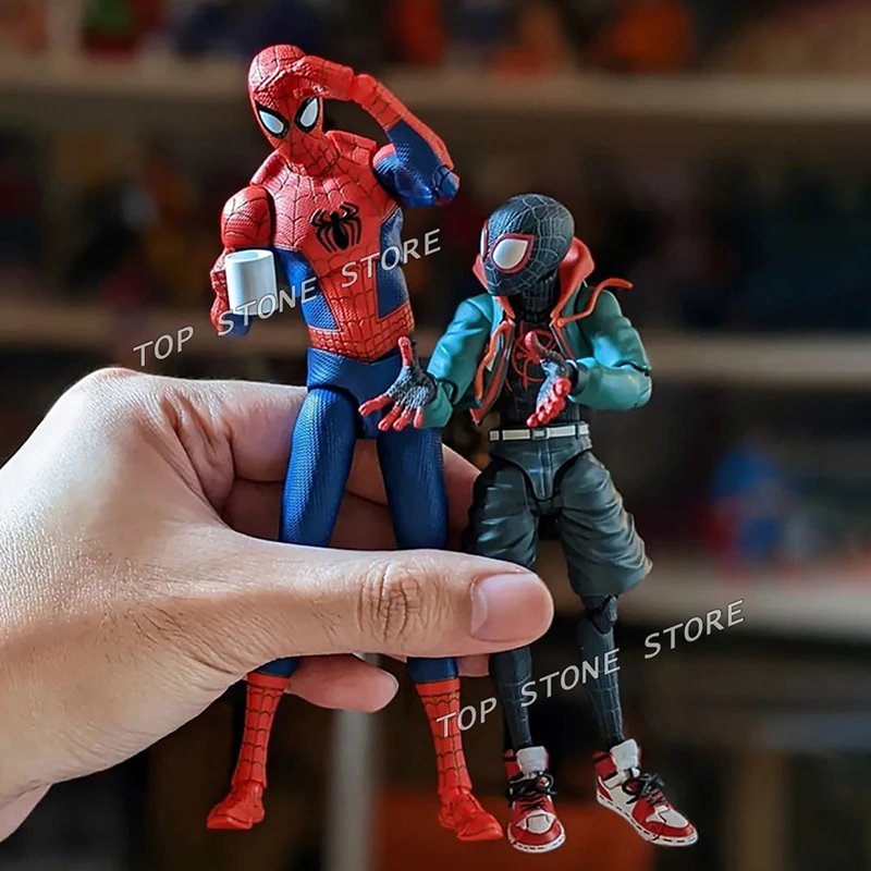 13cm Sentinel Miles Morales Action Figure Model Toys PVC Collection Sv Action Spider Brand New Day Figures