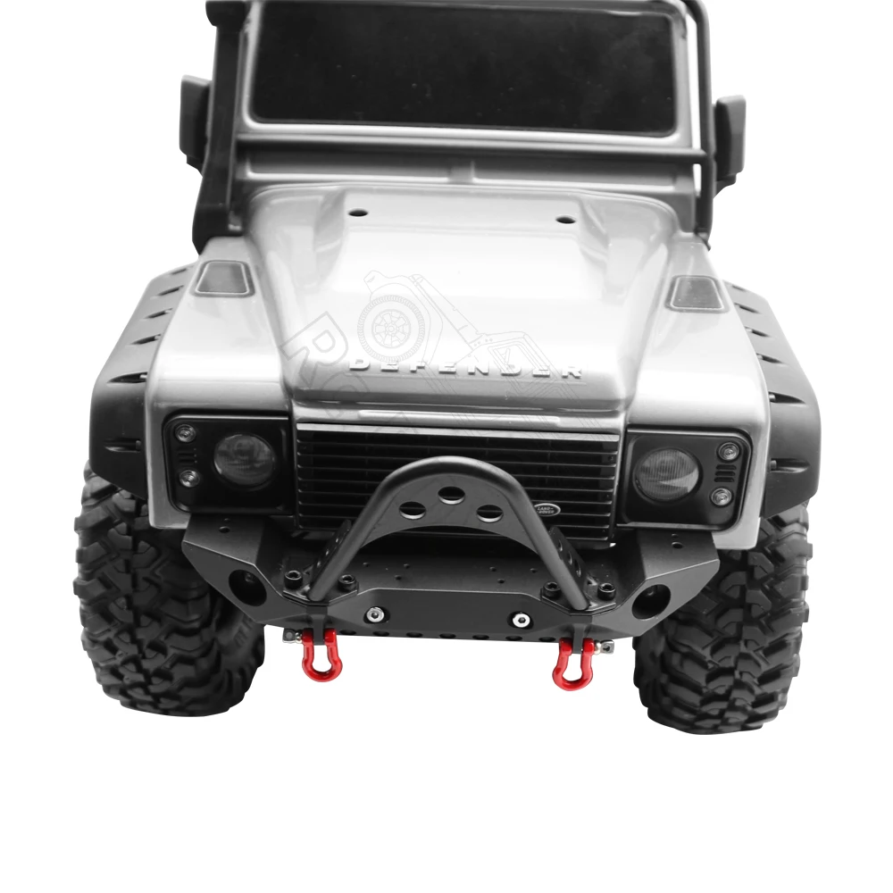 Metal Front Bumper with Lights for 1/10 RC Crawler TRX4 Axial SCX10 II 90046 & SCX10 III AXI03007 YK4028 RGT 86100 D90