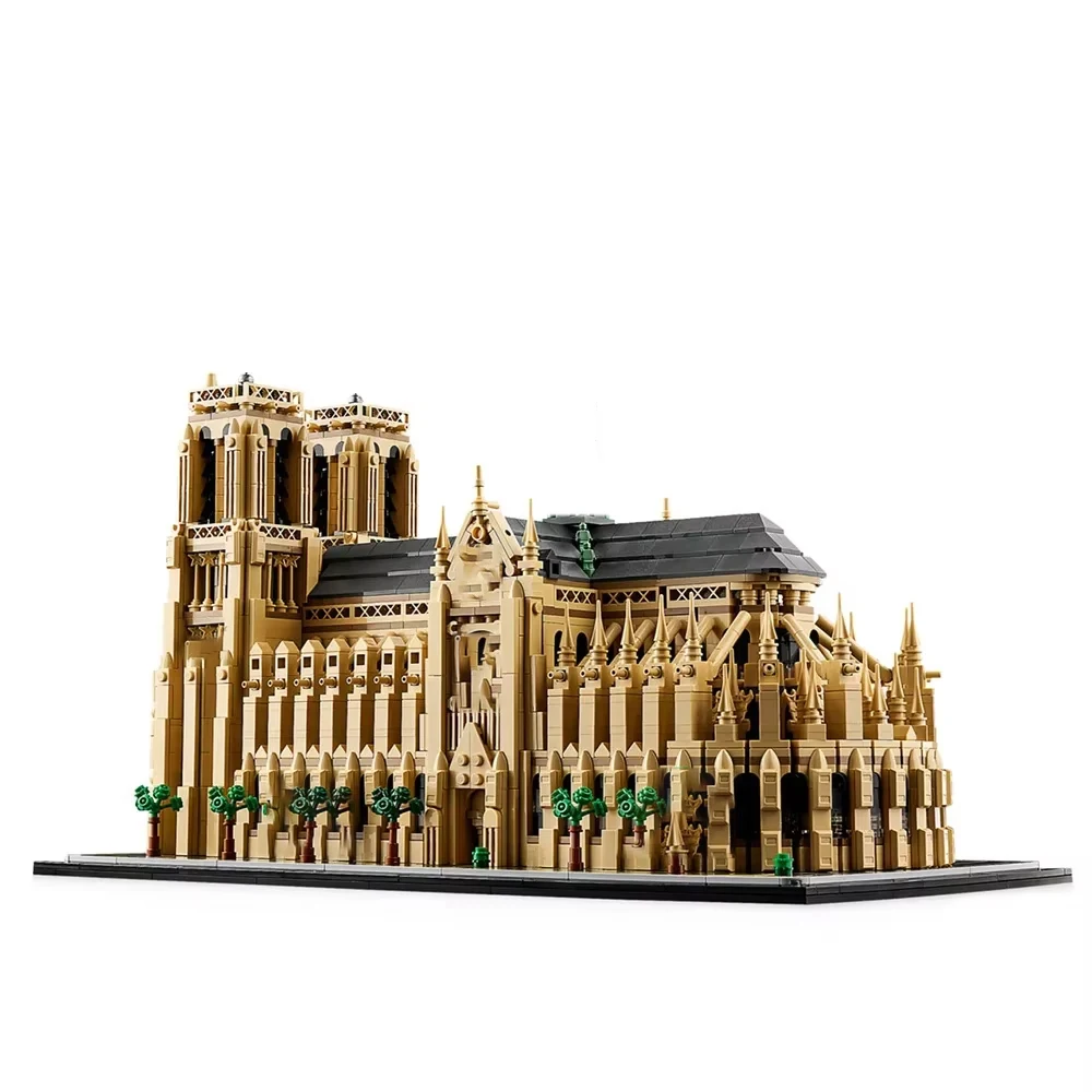 Popular toys, famous classic attractions, Notre Dame model building blocks, children's educational assembly toys, birthday gifts