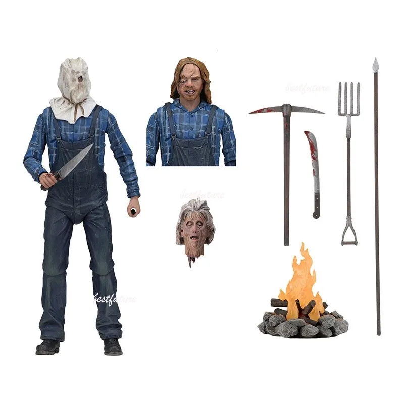 NECA Friday The 13th Jason Voorhees Ultimate 7 Inch Action Figure Horror Movie Collectible Halloween Gift For Fans With 3