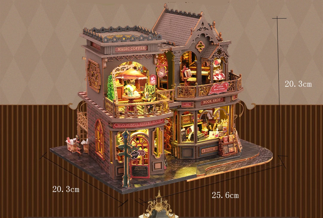 New DIY Big Doll House Case Wooden Miniature Furniture Dollhouse Handmade Model Assembly Toys for Children Girls Birthday Gifts