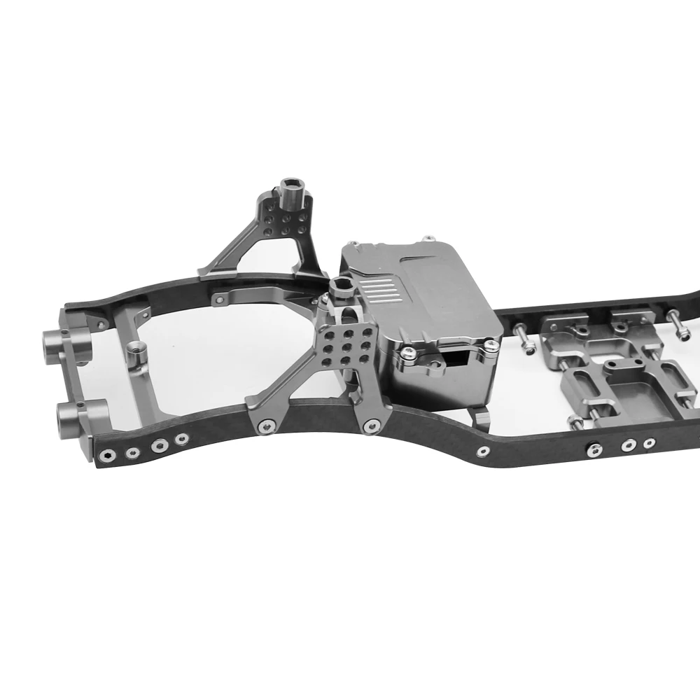 1/10 RC Crawler Carbon Fiber Girder 4MM CNC Metal Car Chassis Frame Body Kit Parts For Axial SCX10 II Rock Off Road Truck
