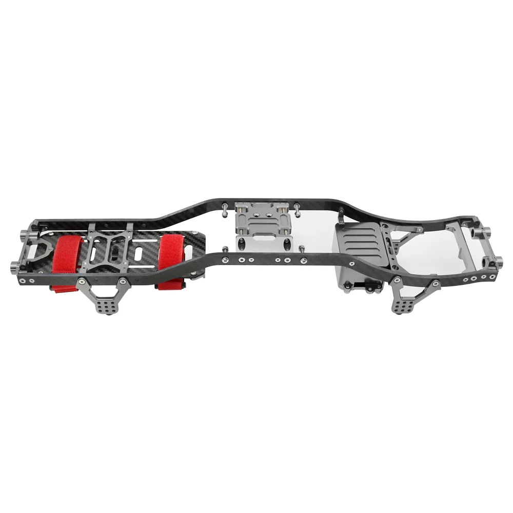 1/10 RC Crawler Carbon Fiber Girder 4MM CNC Metal Car Chassis Frame Body Kit Parts For Axial SCX10 II Rock Off Road Truck