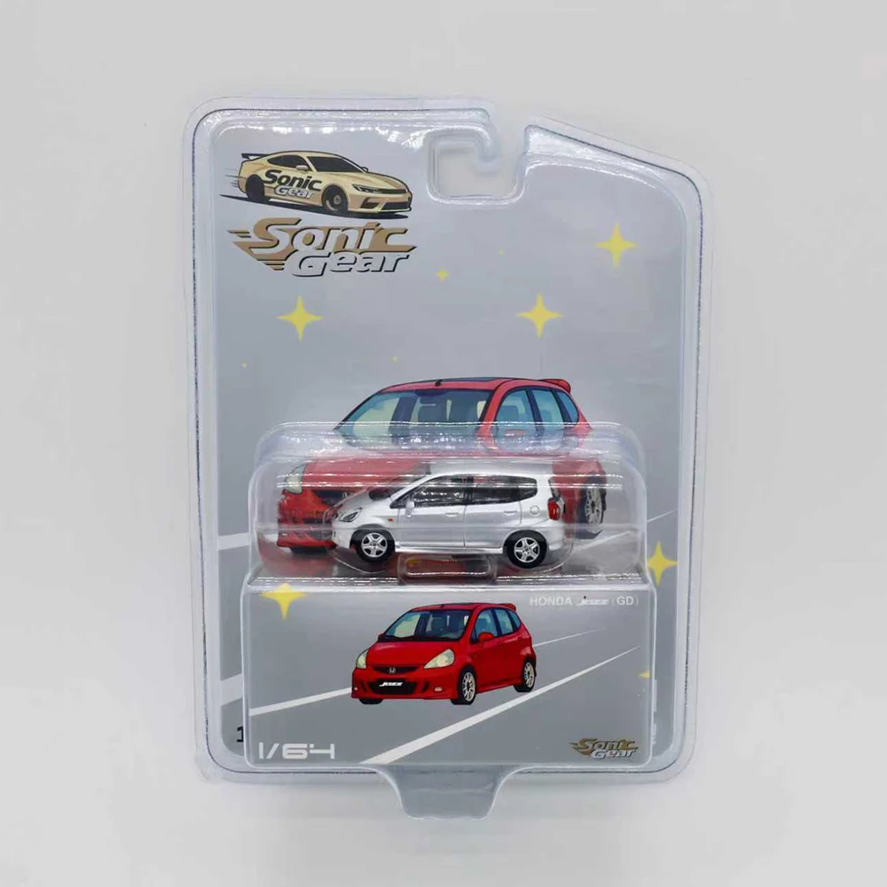 New 1/64 Diecast Car Model Honda Fit Cars Alloy Simulation Small-scale Car Model Miniature Toy Collection Decoration Gifts