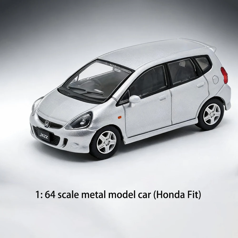 New 1/64 Diecast Car Model Honda Fit Cars Alloy Simulation Small-scale Car Model Miniature Toy Collection Decoration Gifts