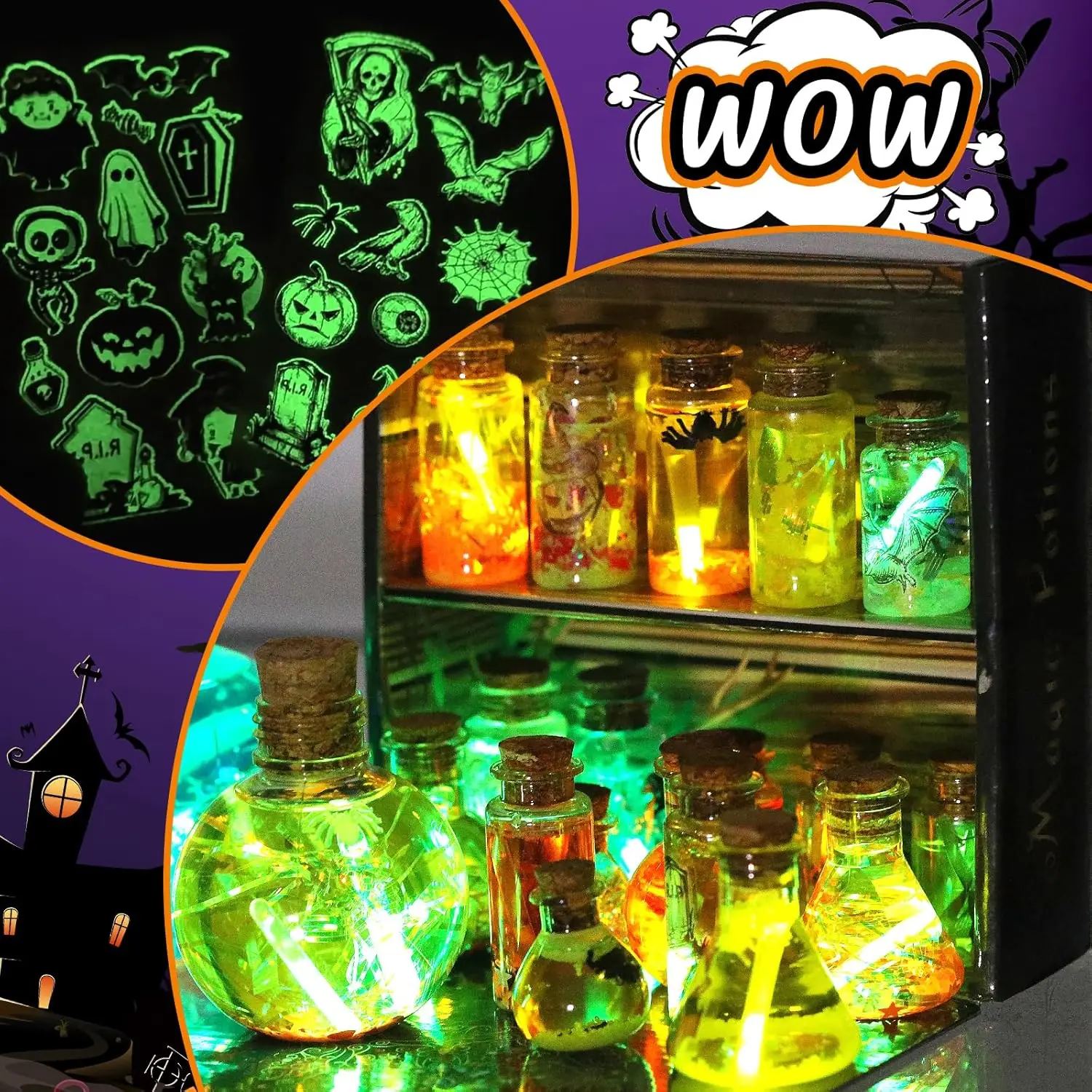 DIY Fairy Magical Potions Kit Witches' Magical Color Changing Freezing Potions Art Craft Kit Science Experiments Games Kid Craft