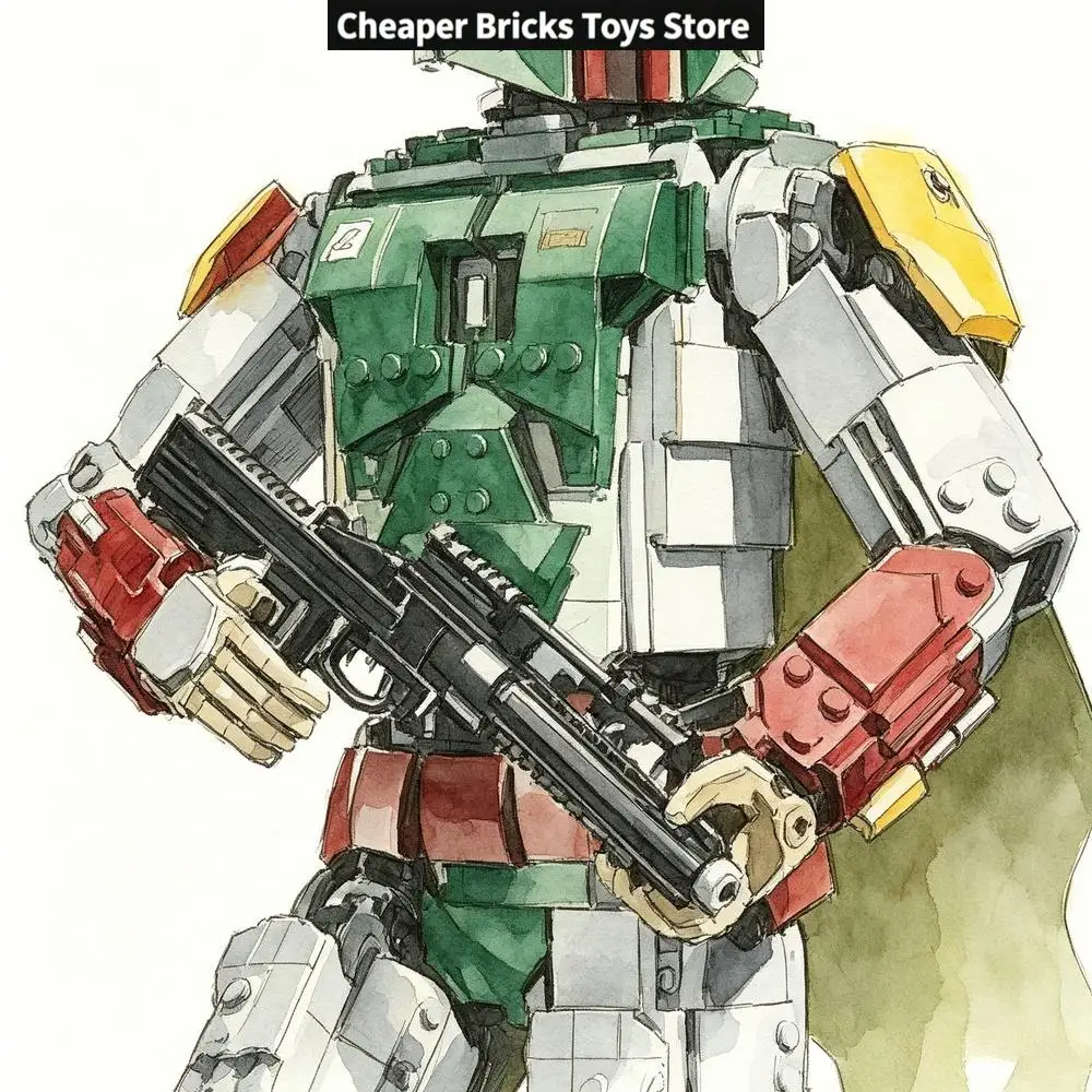 Cheaper Green Desert Gunslinger Anime Characters Building Blocks Gift Assembling Toy Model for Friends 1544PCS