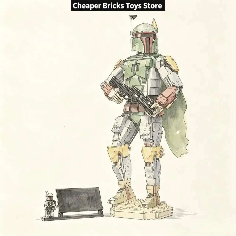 Cheaper Green Desert Gunslinger Anime Characters Building Blocks Gift Assembling Toy Model for Friends 1544PCS