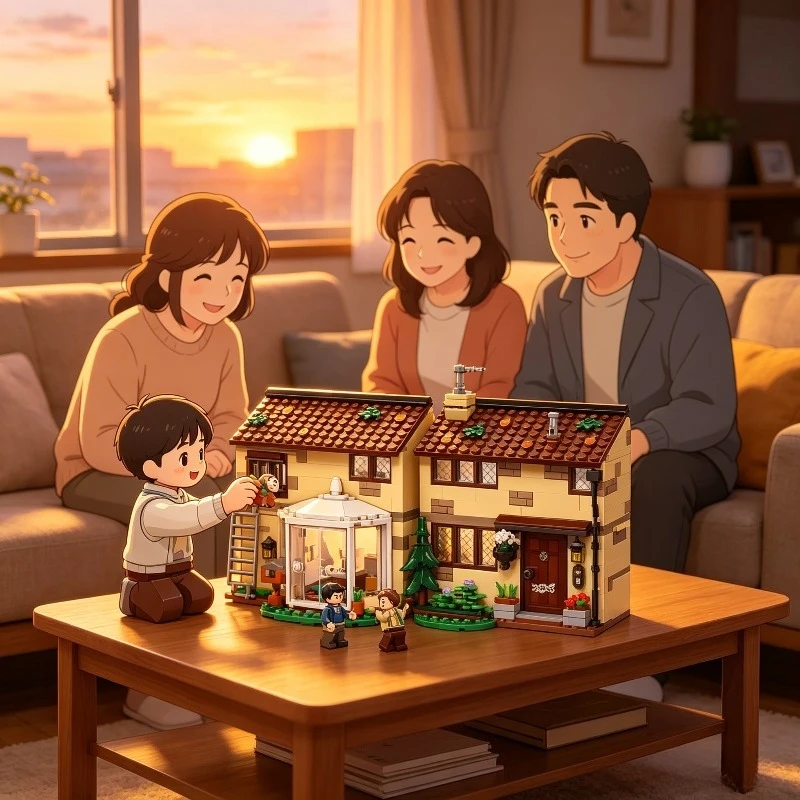 MOC Magic Style Residential House Building Blocks DIY Assemble Bricks Model Desktop Display Decoration Toy for Hobby