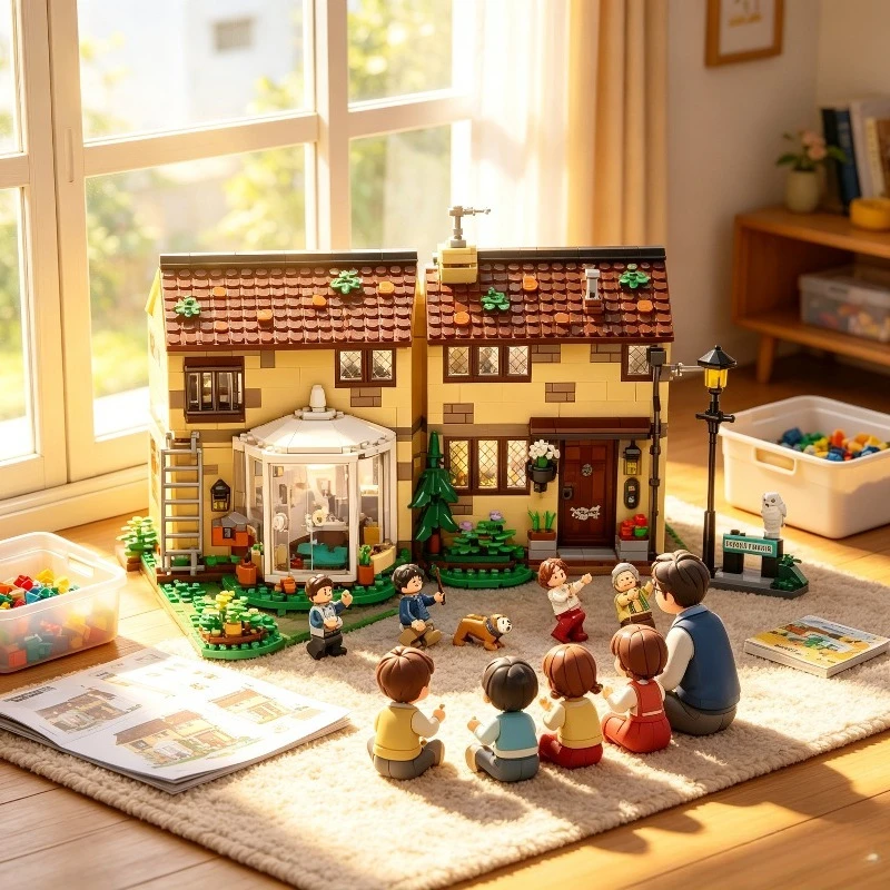 MOC Magic Style Residential House Building Blocks DIY Assemble Bricks Model Desktop Display Decoration Toy for Hobby