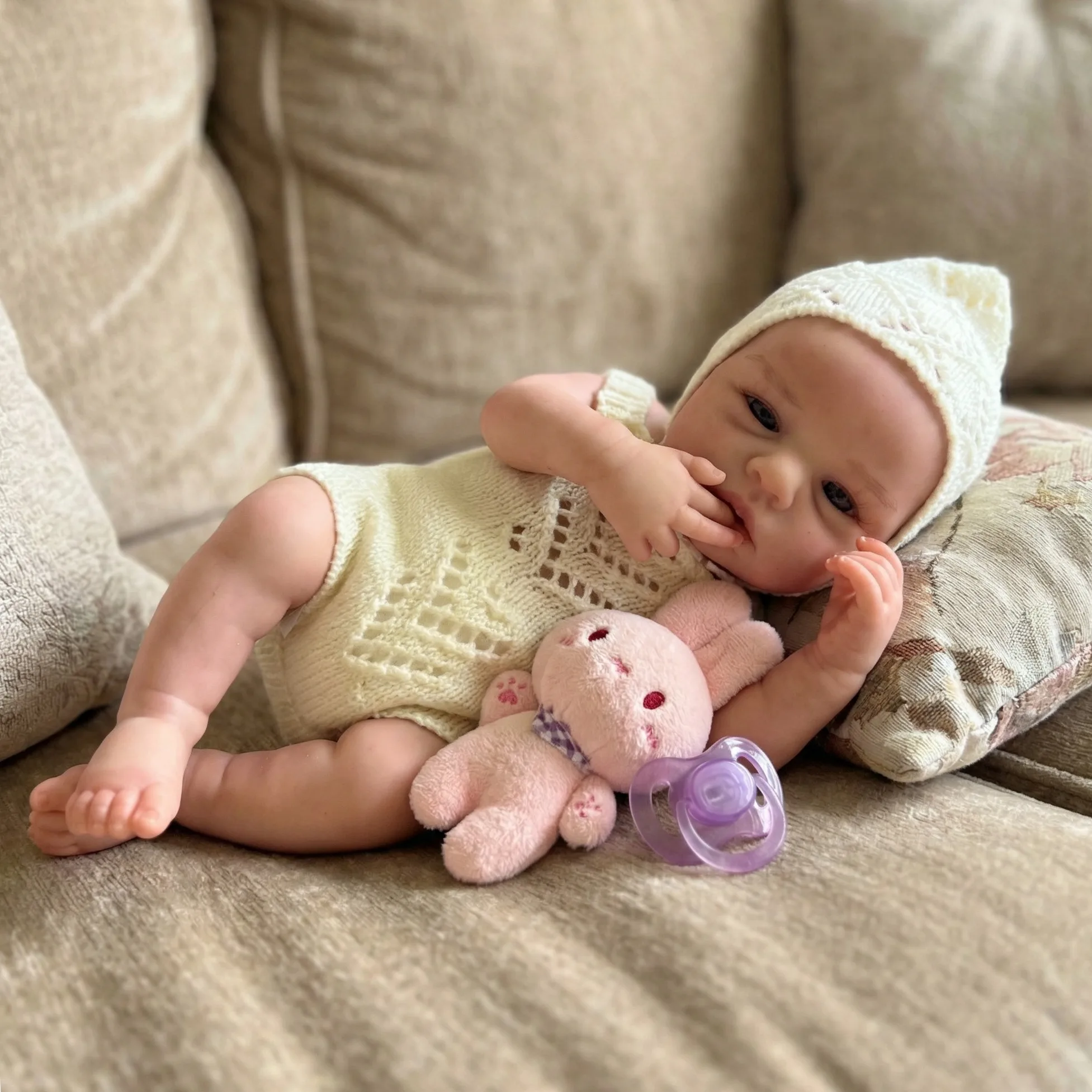 OtardDolls Awake Full Silicone Loulou Reborn Dolls Baby Doll Handmade Soft Touch Newborn Baby Doll