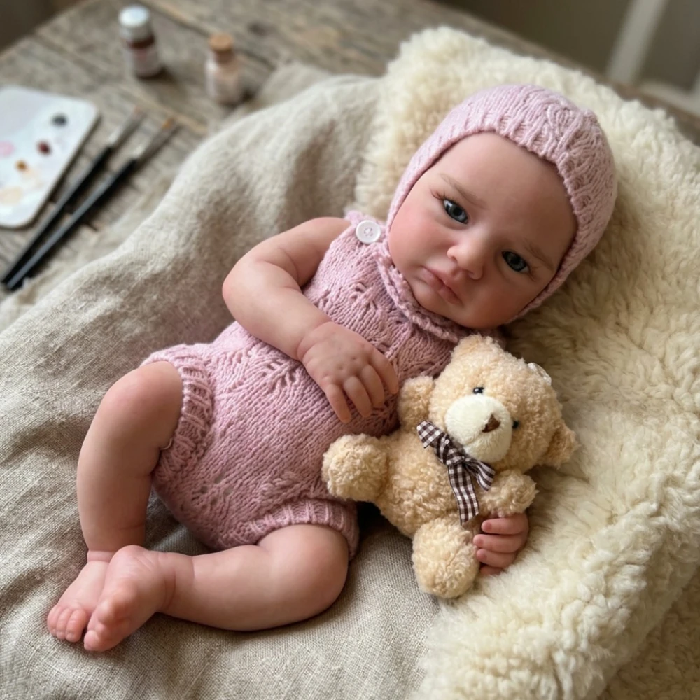 OtardDolls Awake Full Silicone Loulou Reborn Dolls Baby Doll Handmade Soft Touch Newborn Baby Doll
